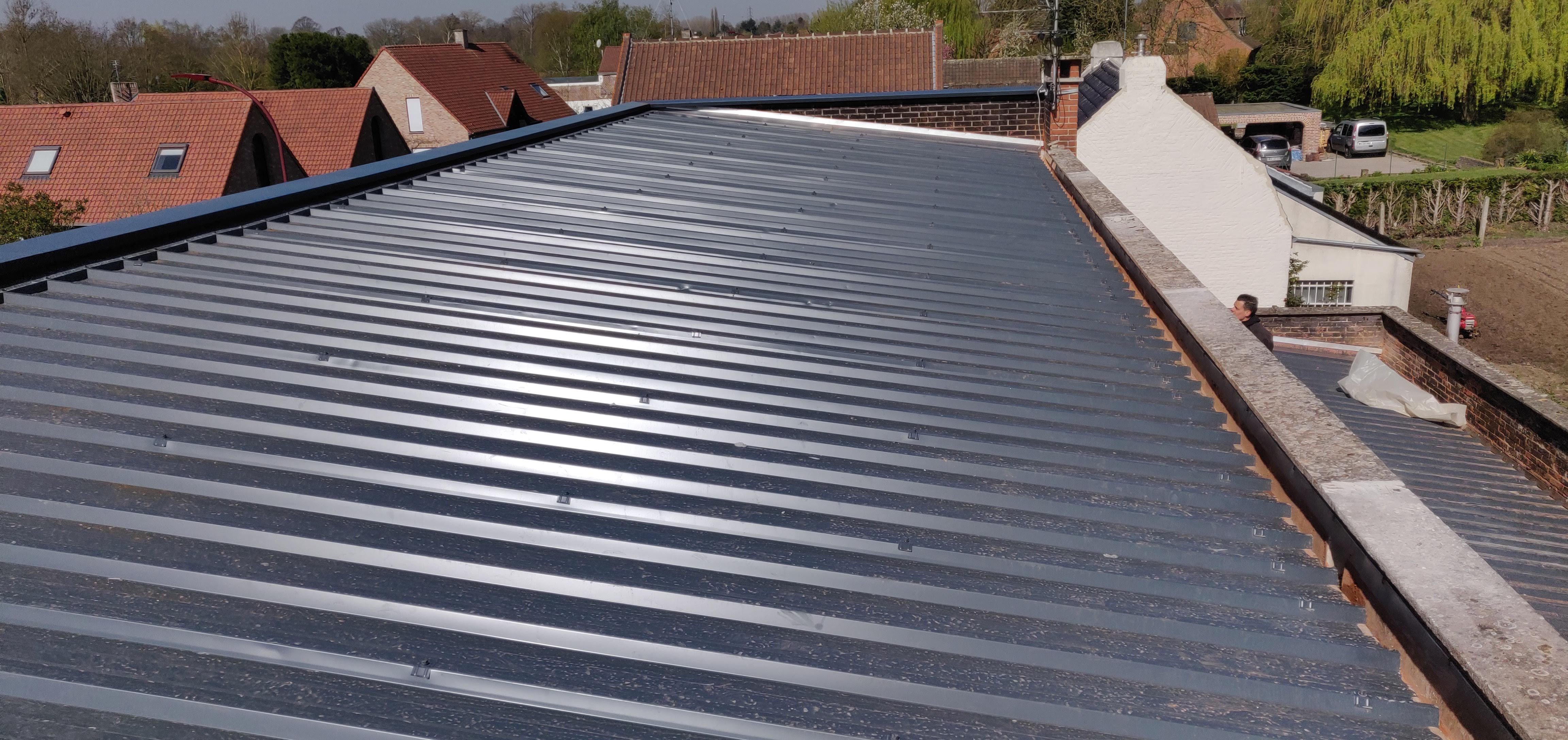 Rénovation toiture bac acier Cysoing