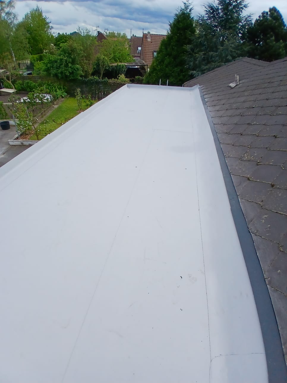 Rénovation toiture plate Mérignies