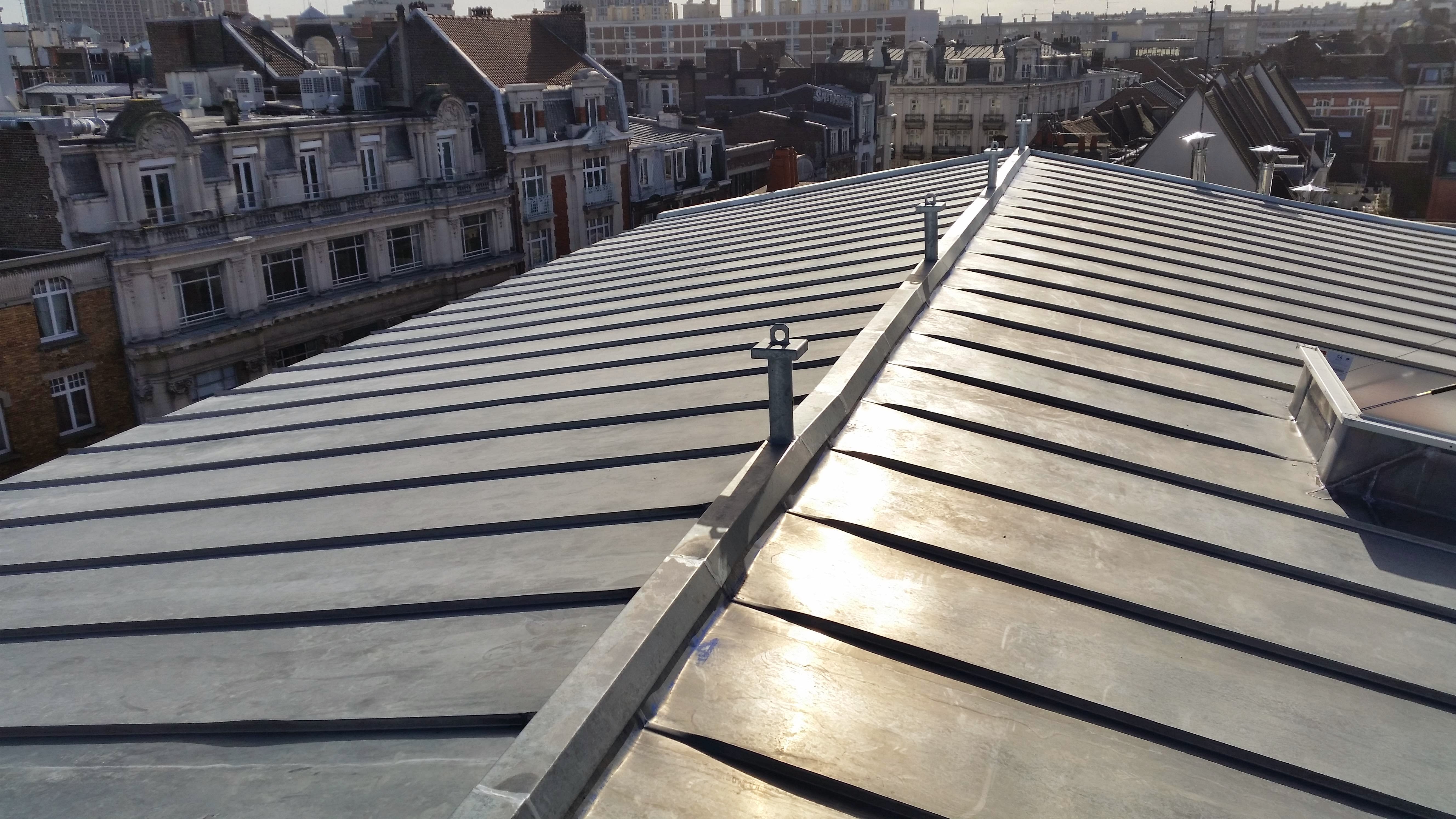 Rénovation toiture zinc Douai