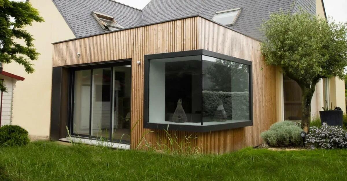 Extension ossature bois intégrée à l’existant sur maison à Aulnoy-lez-Valenciennes