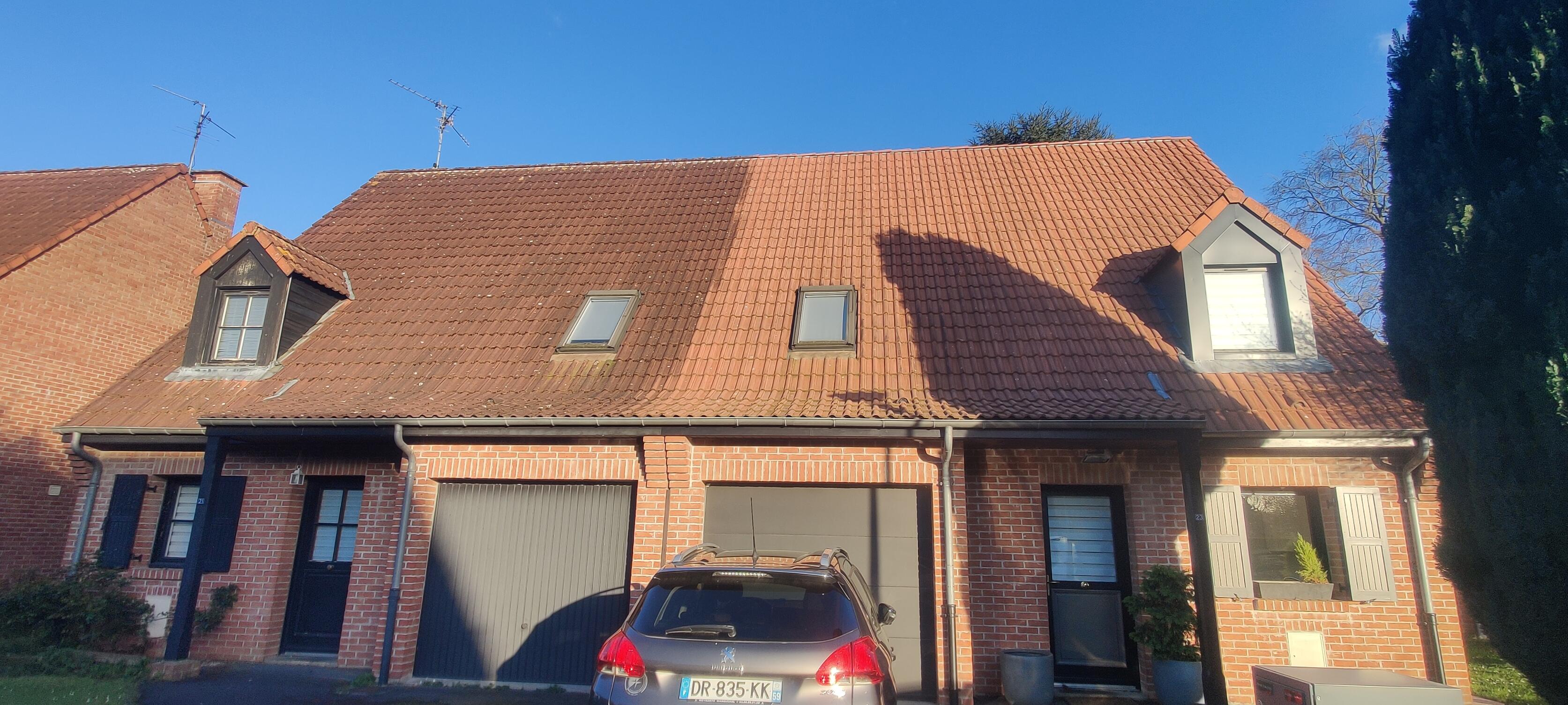 Nettoyage et démoussage de toiture avec méthode douce à Anzin