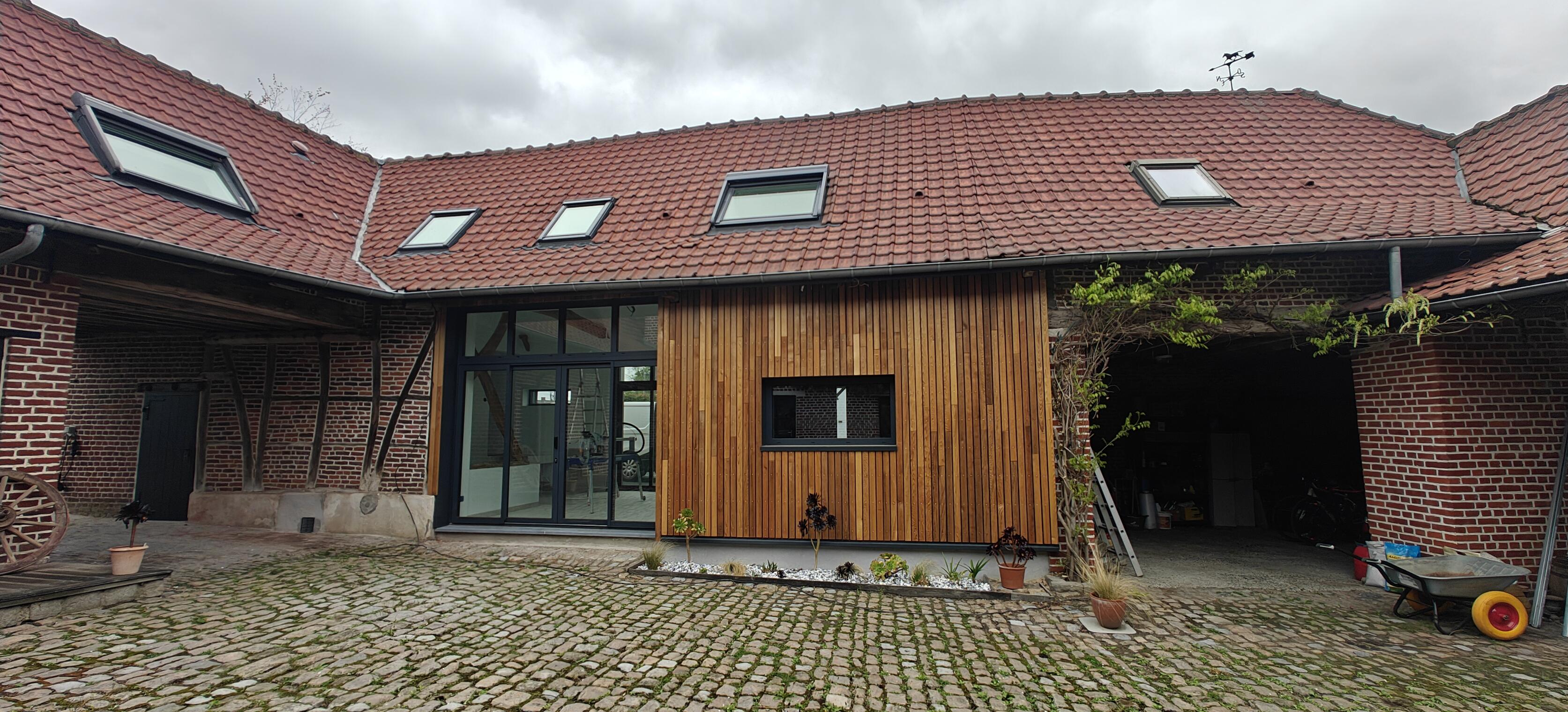 Habillage de façade en bardage bois