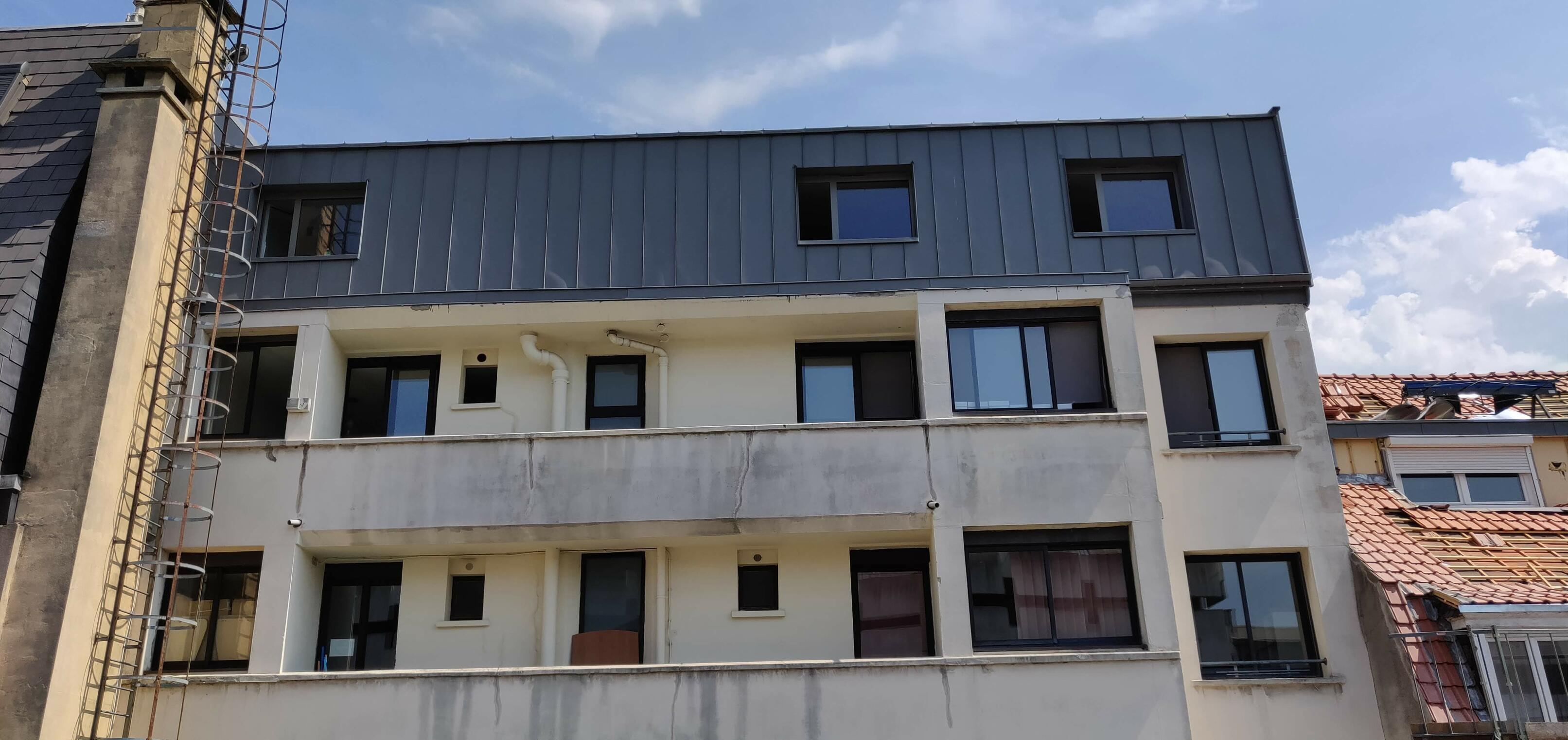 Surélévation ossature bois pour gain de surface habitable à Hem