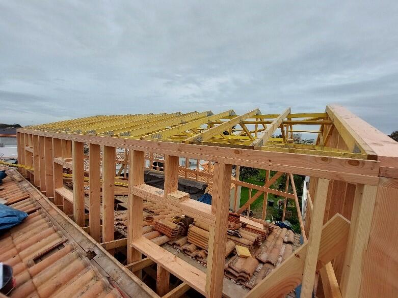 Surélévation en ossature bois pour création d’un étage supplémentaire à Douai